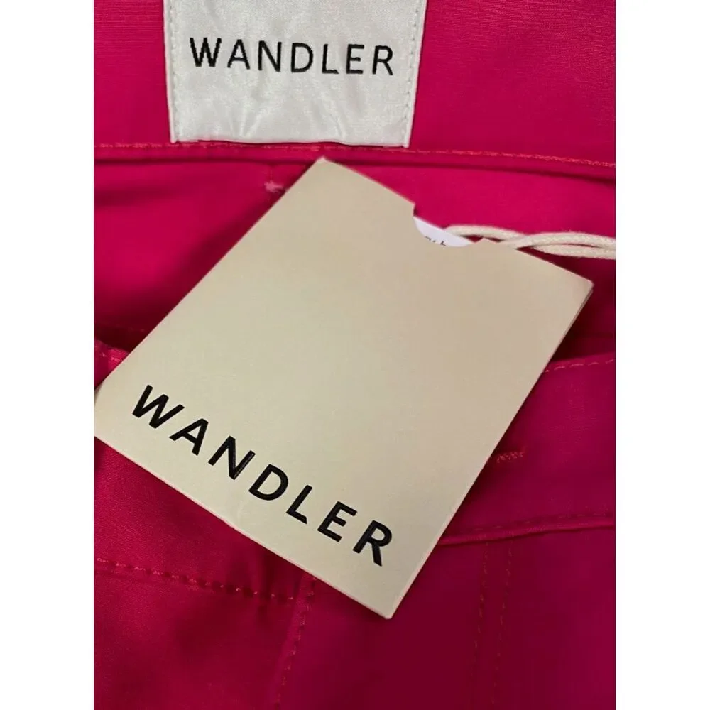 $580 Wandler Women's Pink Magnolia Italy Relaxed Straight-Leg Pants Size 29 - Picture 5 of 5